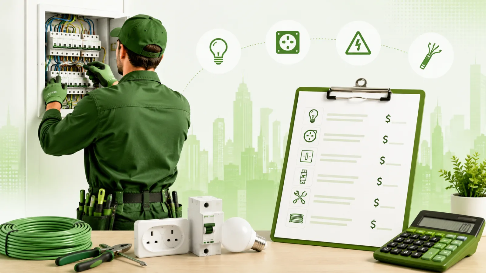 Electrician prices in 2026: a plain price list